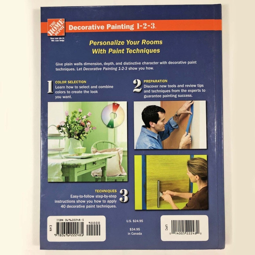 The Home Depot Decorative Painting 1-2-3 Hardcover 40 Step by Step Techniques - Picture 2 of 6